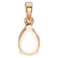 PE-1164 Rose Gold Pendant UNSET - BACK