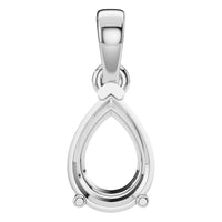 PE-1164 White Gold Pendant UNSET - Main View