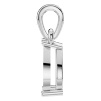 PE-1164 White Gold Pendant UNSET - Side View
