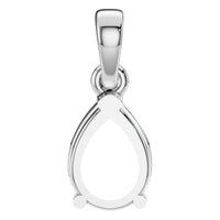 PE-1164 White Gold Pendant UNSET - BACK