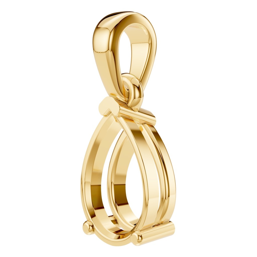 PE-1164 Yellow Gold Pendant UNSET - ANGLE