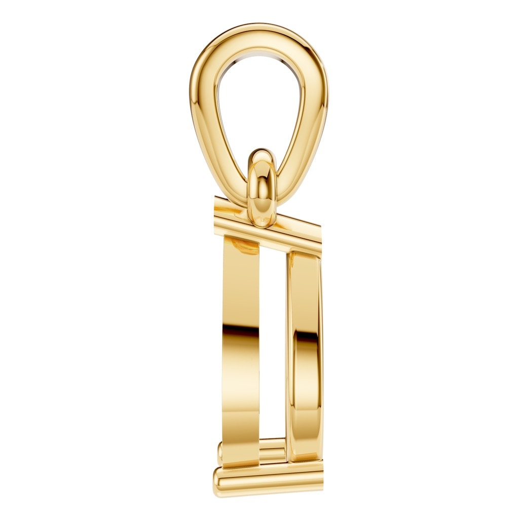 PE-1164 Yellow Gold Pendant UNSET - Side View