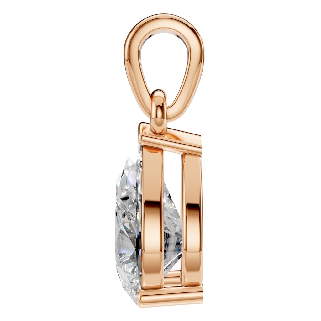 PE-1164 Rose Gold Pendant SET - Side View