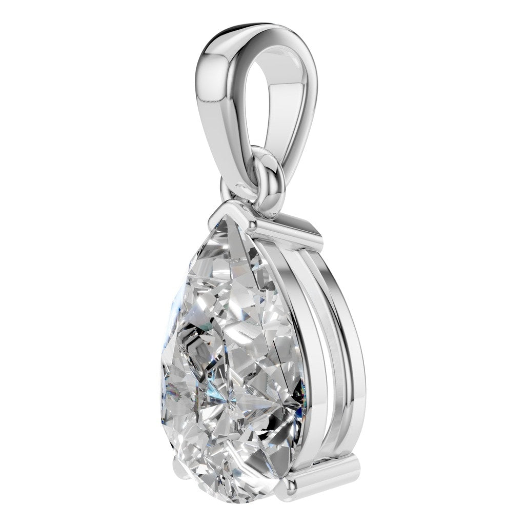 PE-1164 White Gold Pendant SET - ANGLE