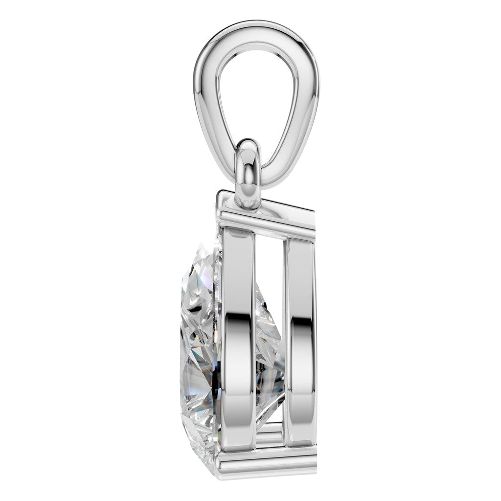 PE-1164 White Gold Pendant SET - Side View