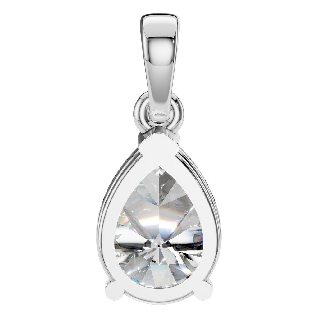 PE-1164 White Gold Pendant SET - BACK