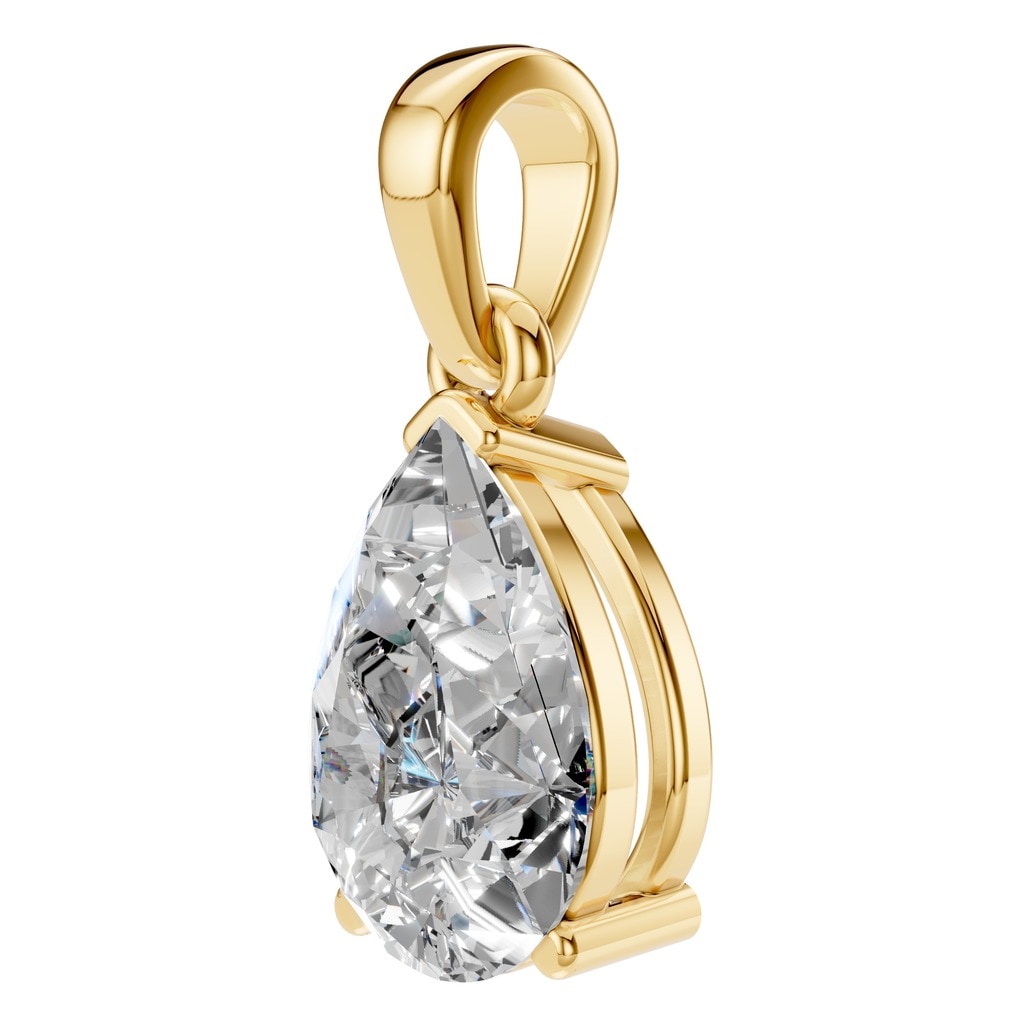 PE-1164 Yellow Gold Pendant SET - ANGLE