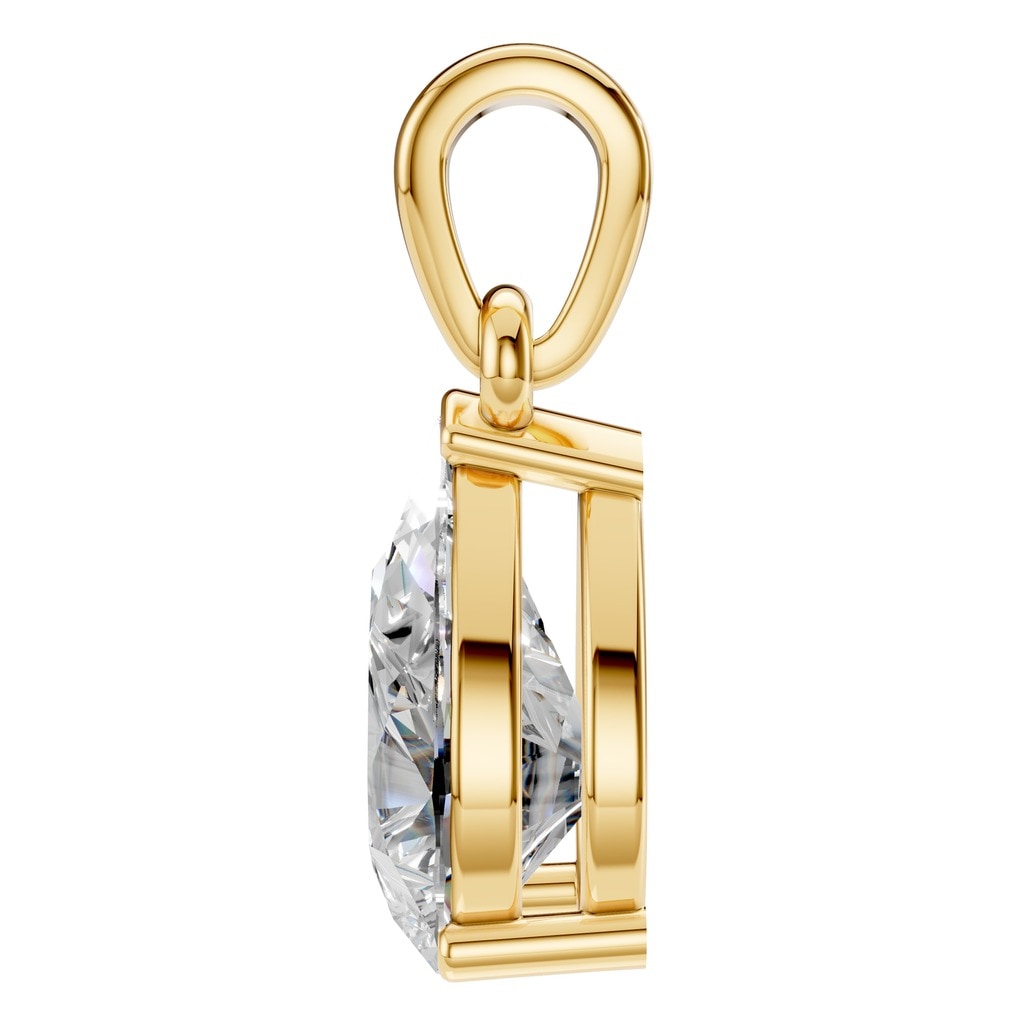 PE-1164 Yellow Gold Pendant SET - Side View