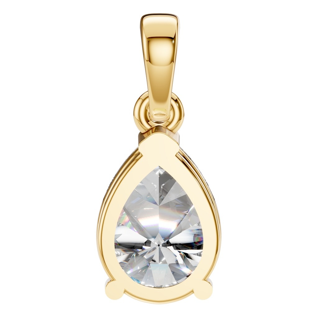 PE-1164 Yellow Gold Pendant SET - BACK