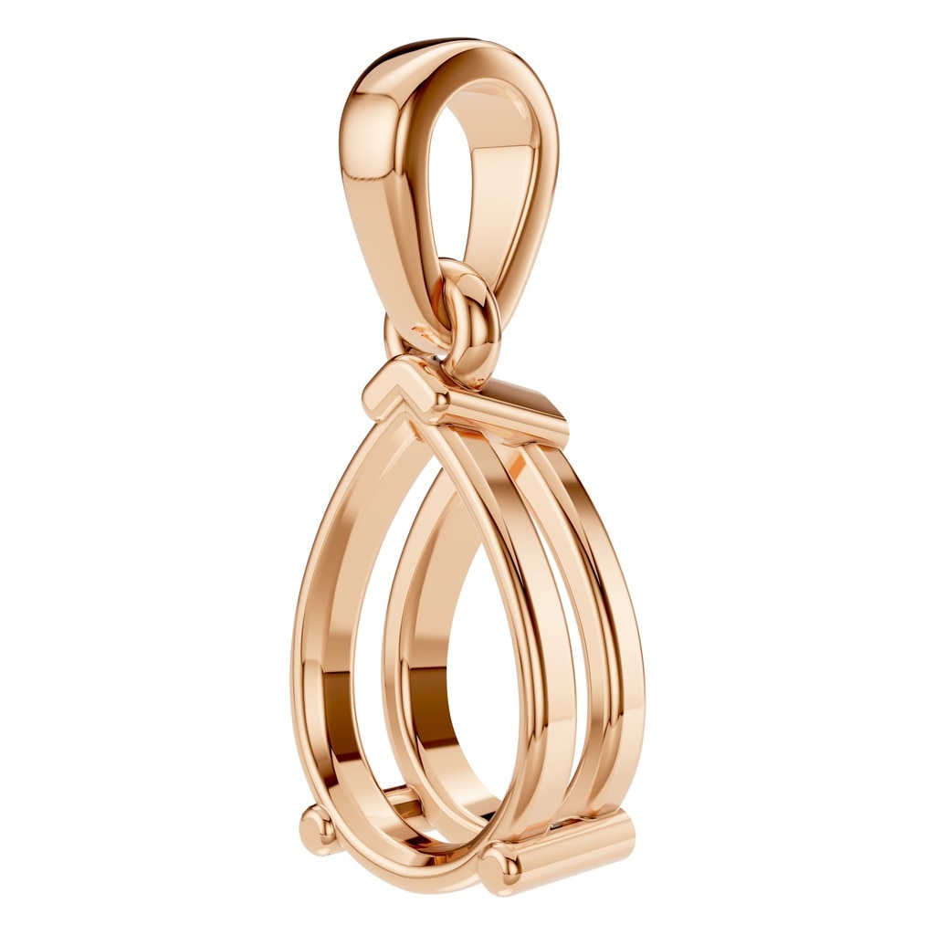 PE-1164 Rose Gold Pendant UNSET - ANGLE