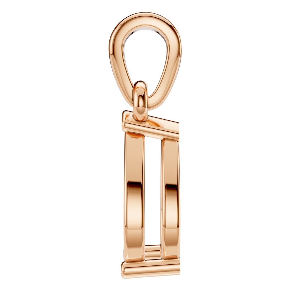 PE-1164 Rose Gold Pendant UNSET - Side View