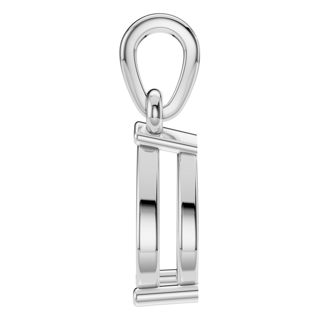 PE-1164 White Gold Pendant UNSET - Side View