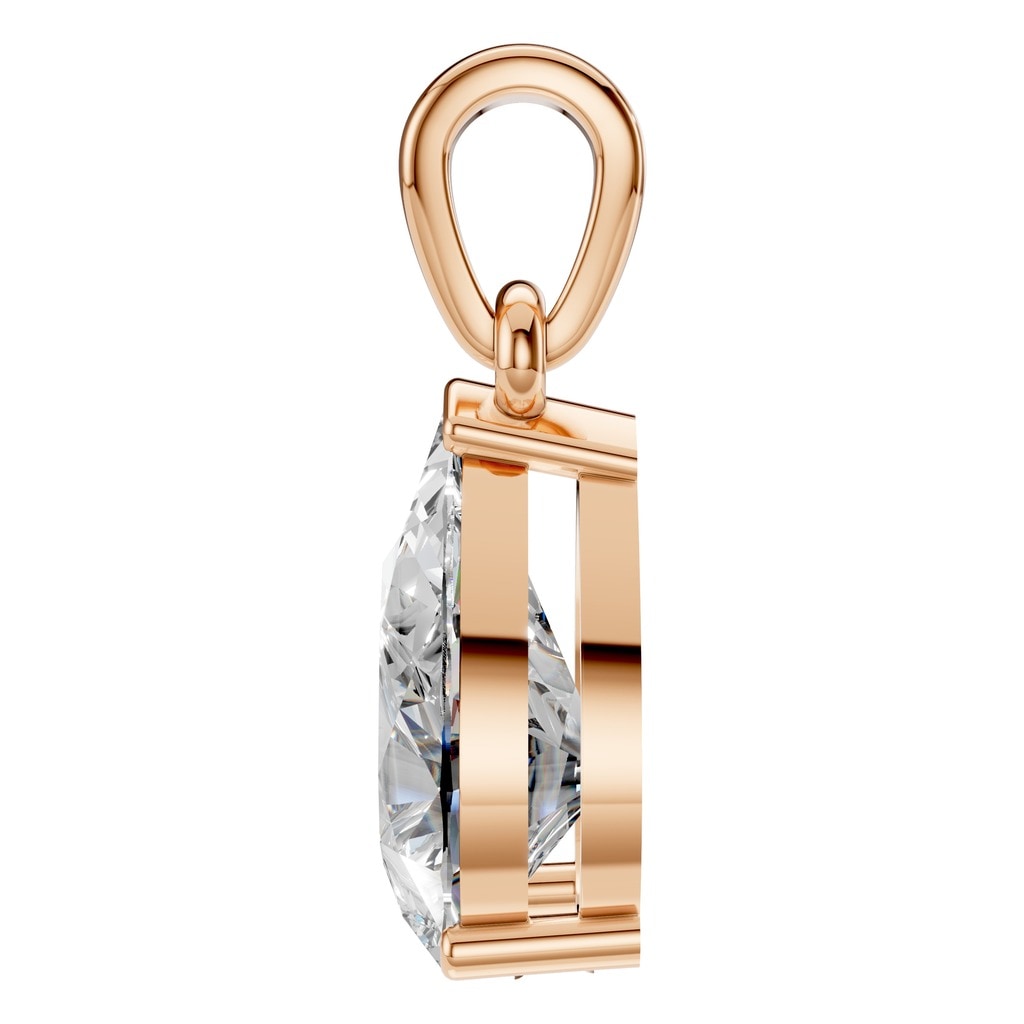 PE-1164 Rose Gold Pendant SET - Side View