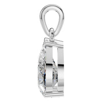 PE-1164 White Gold Pendant SET - Side View
