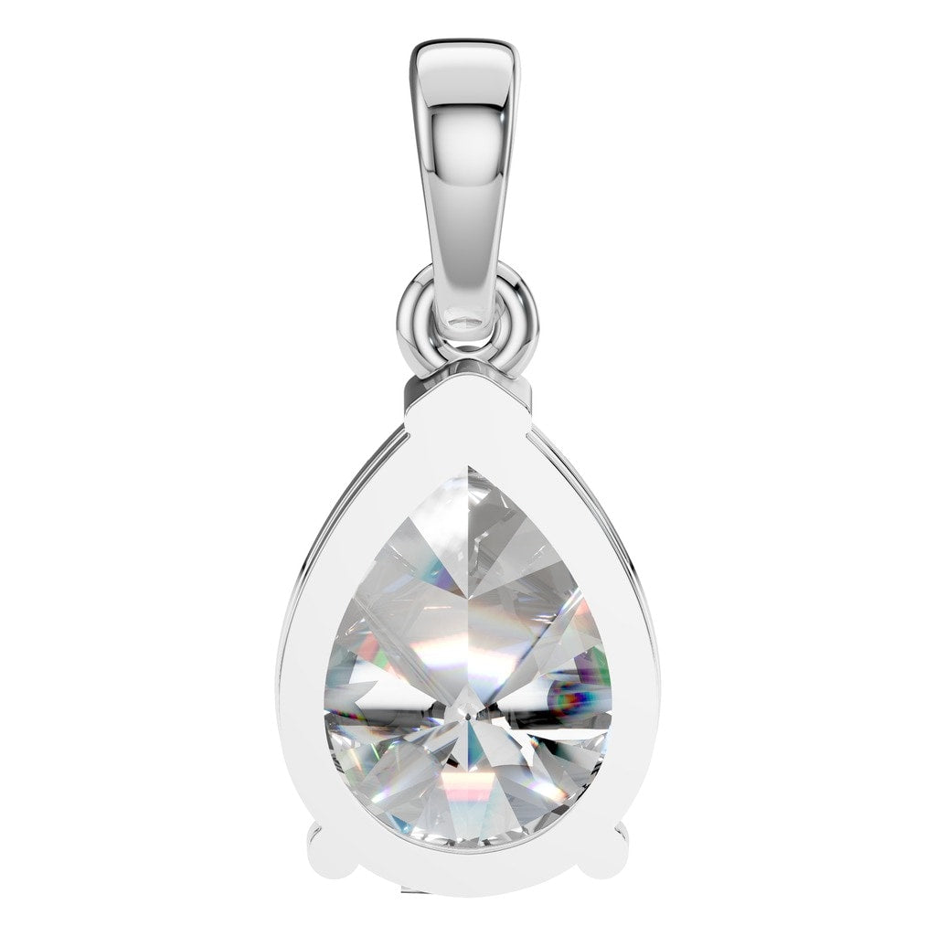 PE-1164 White Gold Pendant SET - BACK