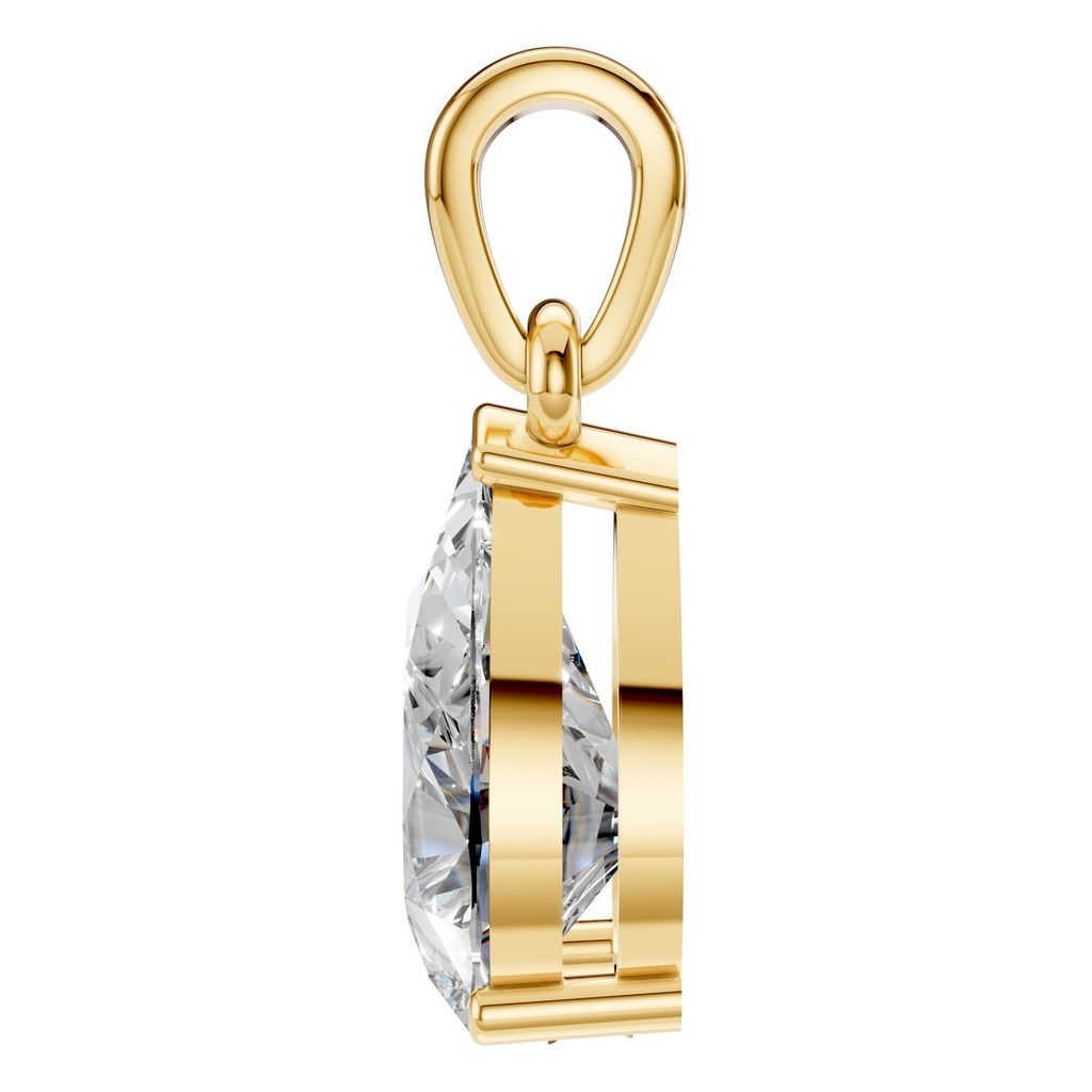 PE-1164 Yellow Gold Pendant SET - Side View