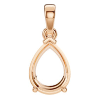 PE-1164 Rose Gold Pendant UNSET - Main View