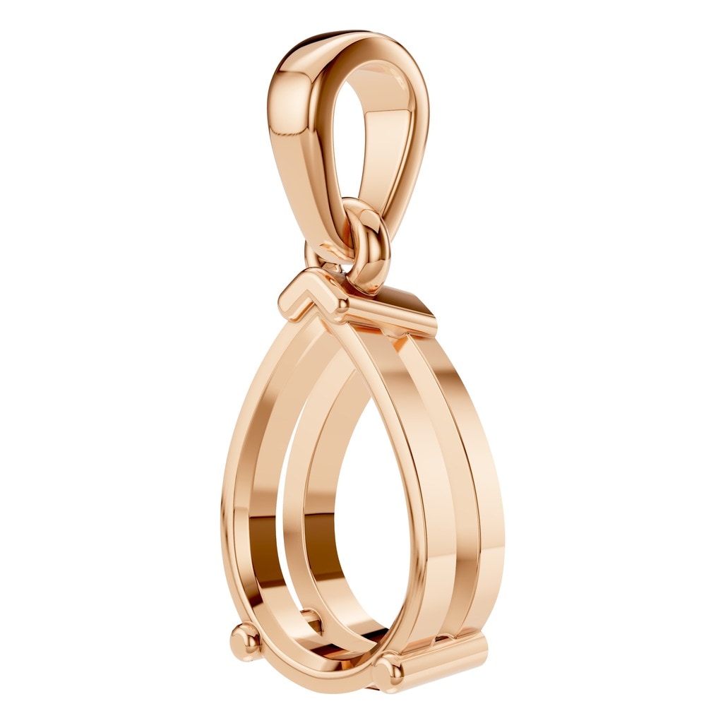 PE-1164 Rose Gold Pendant UNSET - ANGLE