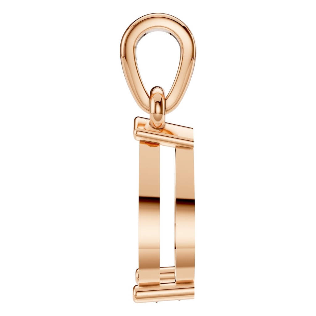 PE-1164 Rose Gold Pendant UNSET - Side View