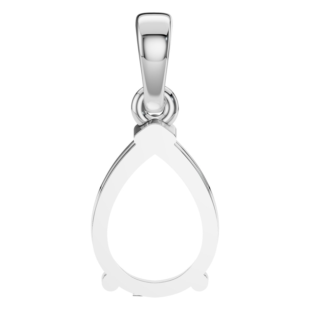 PE-1164 White Gold Pendant UNSET - BACK