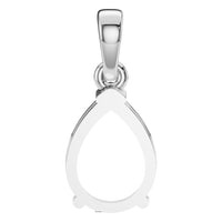 PE-1164 White Gold Pendant UNSET - BACK
