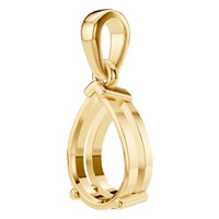 PE-1164 Yellow Gold Pendant UNSET - ANGLE