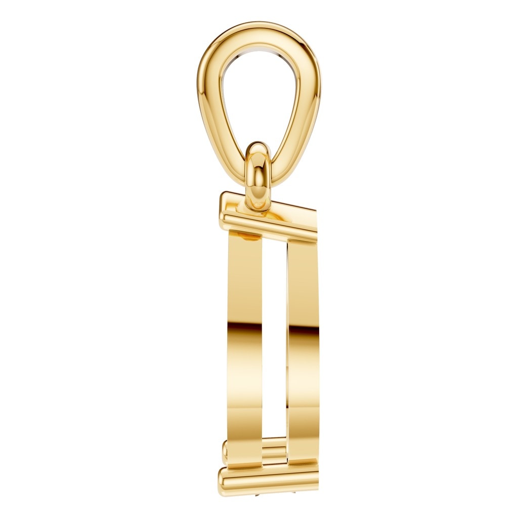 PE-1164 Yellow Gold Pendant UNSET - Side View
