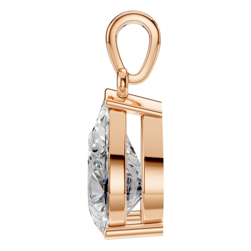 PE-1164 Rose Gold Pendant SET - Side View