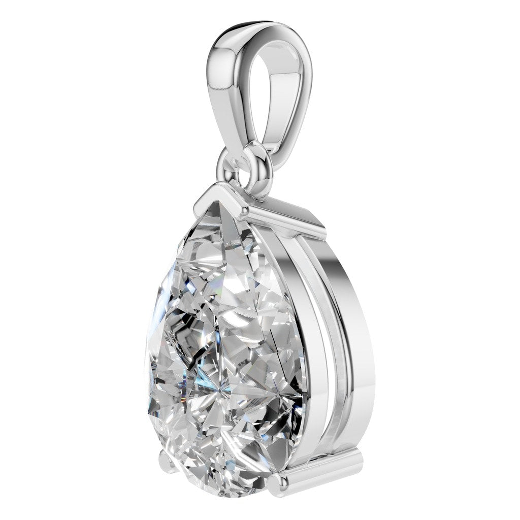 PE-1164 White Gold Pendant SET - ANGLE