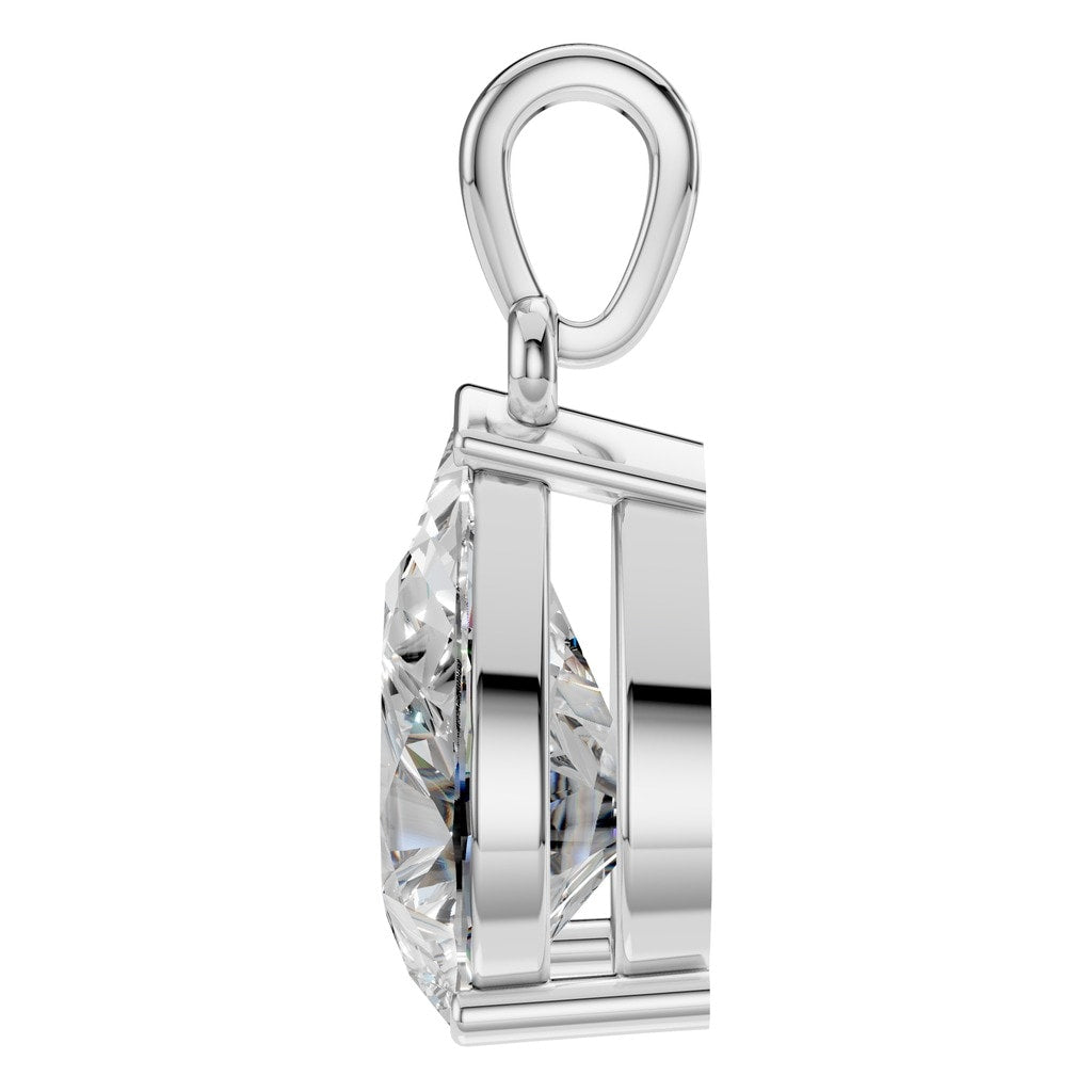 PE-1164 White Gold Pendant SET - Side View