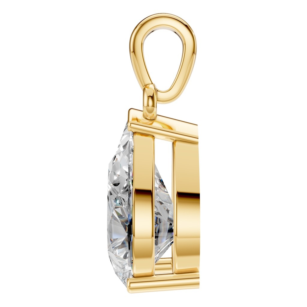 PE-1164 Yellow Gold Pendant SET - Side View