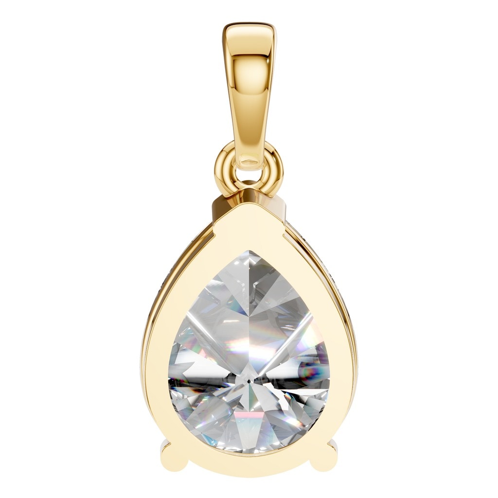 PE-1164 Yellow Gold Pendant SET - BACK