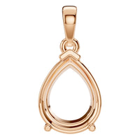 PE-1164 Rose Gold Pendant UNSET - Main View