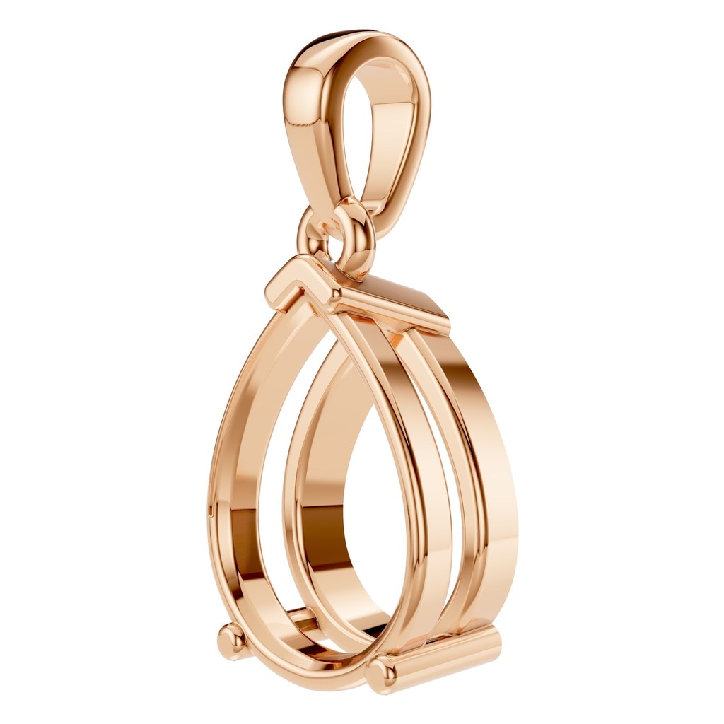 PE-1164 Rose Gold Pendant UNSET - ANGLE