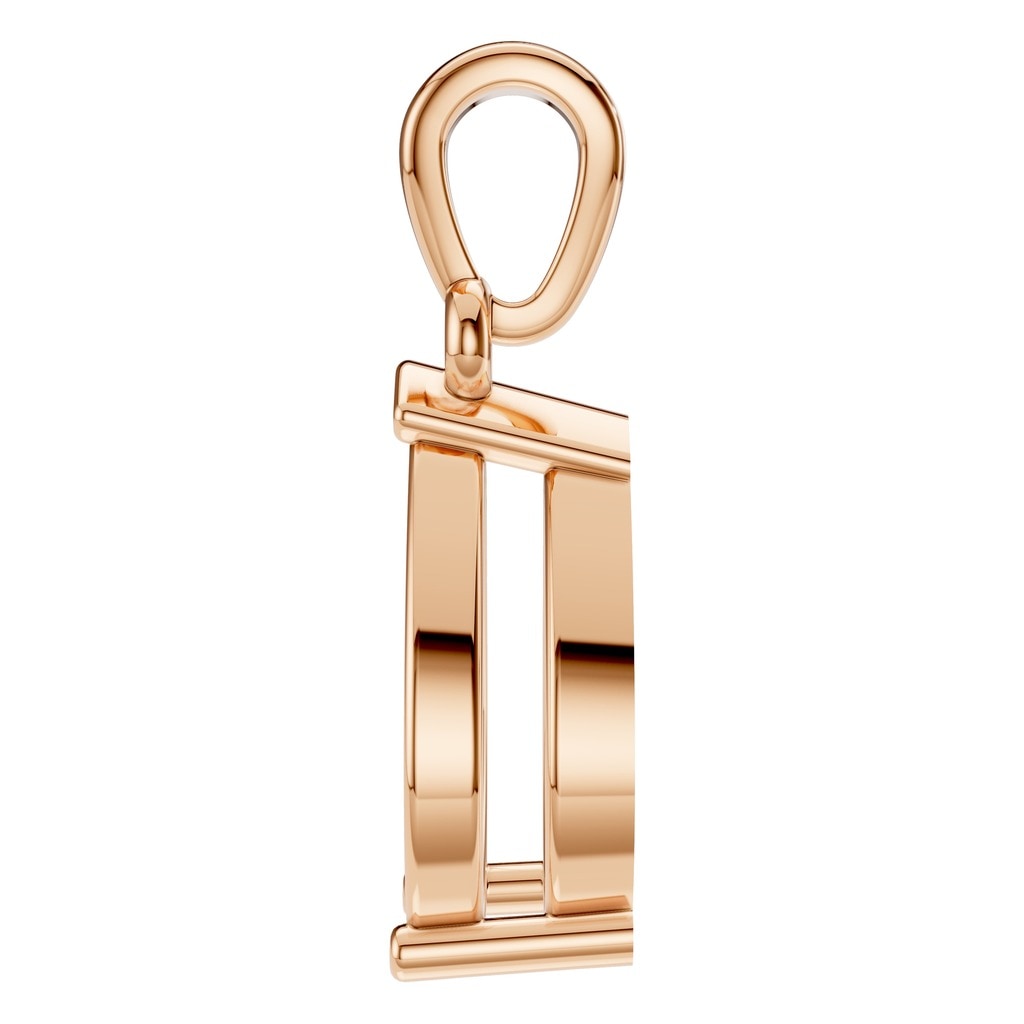PE-1164 Rose Gold Pendant UNSET - Side View