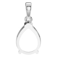 PE-1164 White Gold Pendant UNSET - BACK
