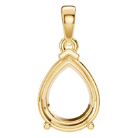 PE-1164 Yellow Gold Pendant UNSET - Main View