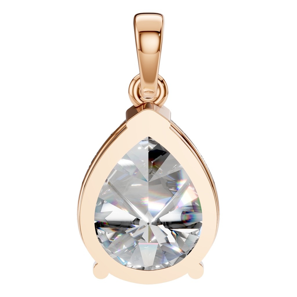 PE-1164 Rose Gold Pendant SET - BACK