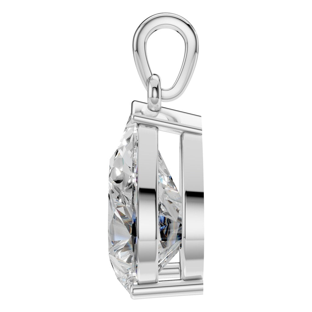 PE-1164 White Gold Pendant SET - Side View