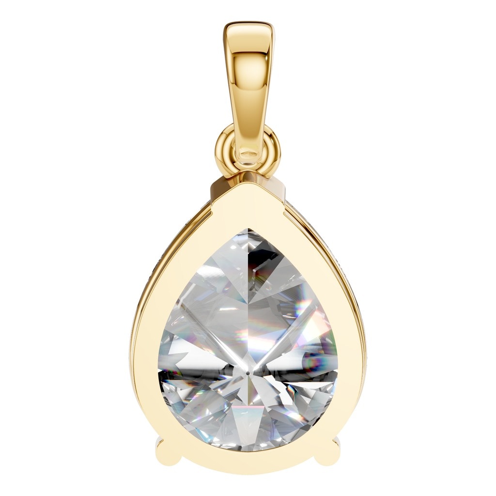 PE-1164 Yellow Gold Pendant SET - BACK