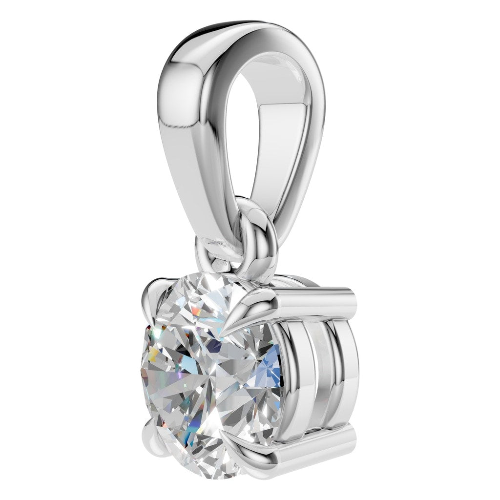 PE-1164 White Gold Pendant SET - ANGLE