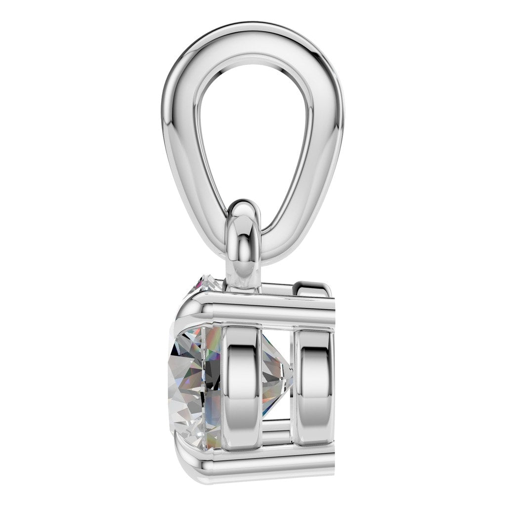 PE-1164 White Gold Pendant SET - Side View