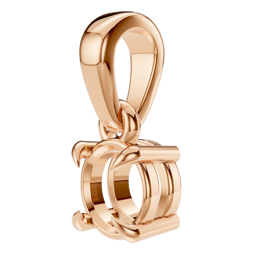 PE-1164 Rose Gold Pendant UNSET - ANGLE
