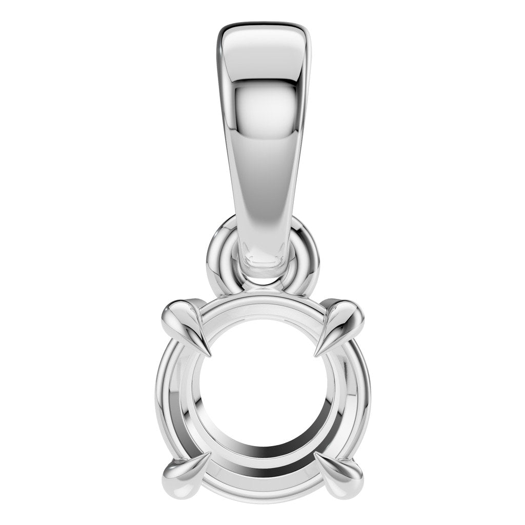 PE-1164 White Gold Pendant UNSET - Main View