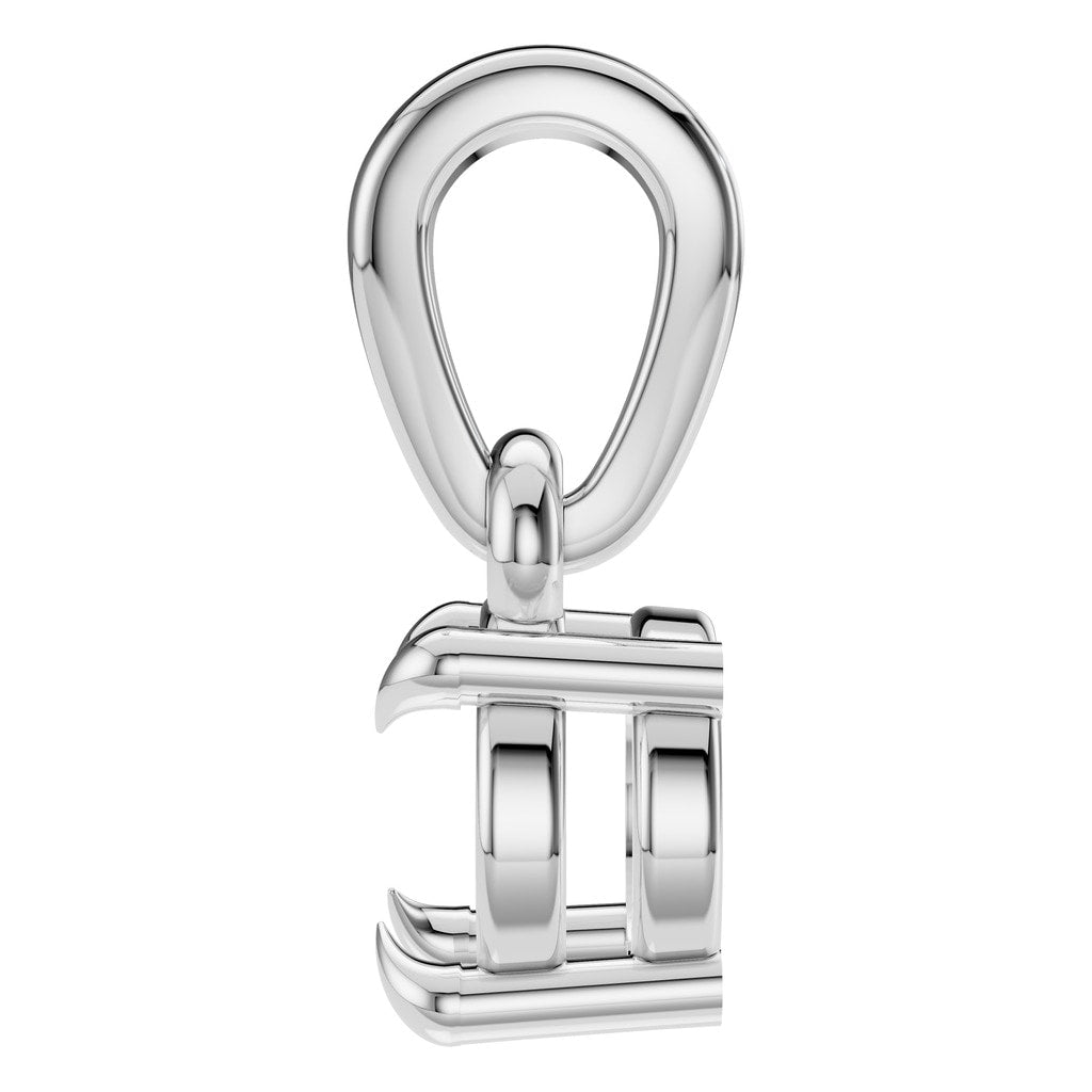 PE-1164 White Gold Pendant UNSET - Side View