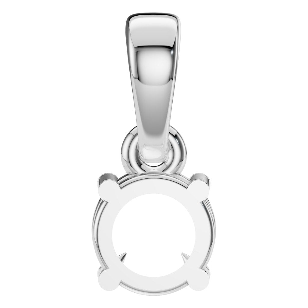 PE-1164 White Gold Pendant UNSET - BACK