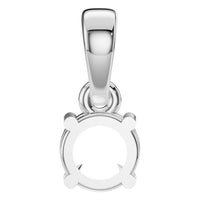 PE-1164 White Gold Pendant UNSET - BACK