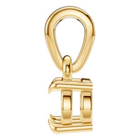 PE-1164 Yellow Gold Pendant UNSET - Side View