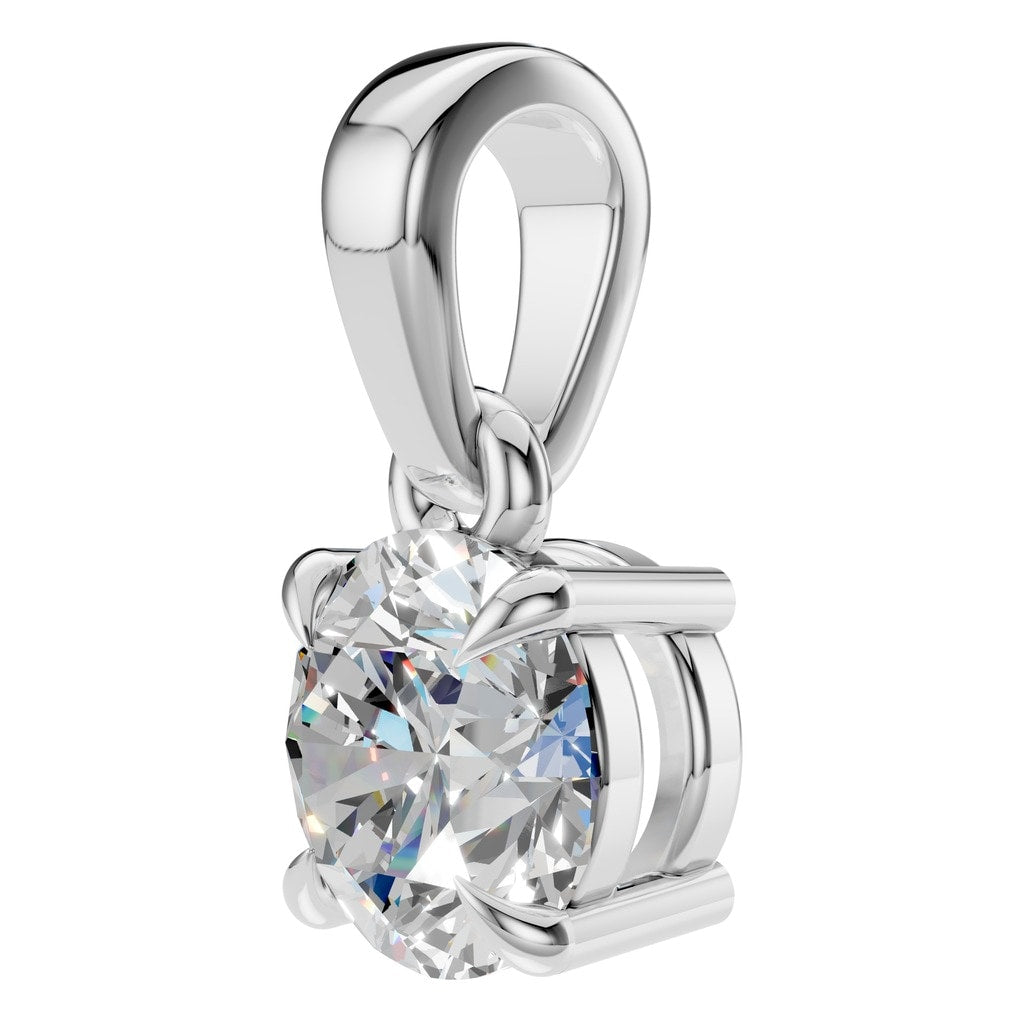 PE-1164 White Gold Pendant SET - ANGLE