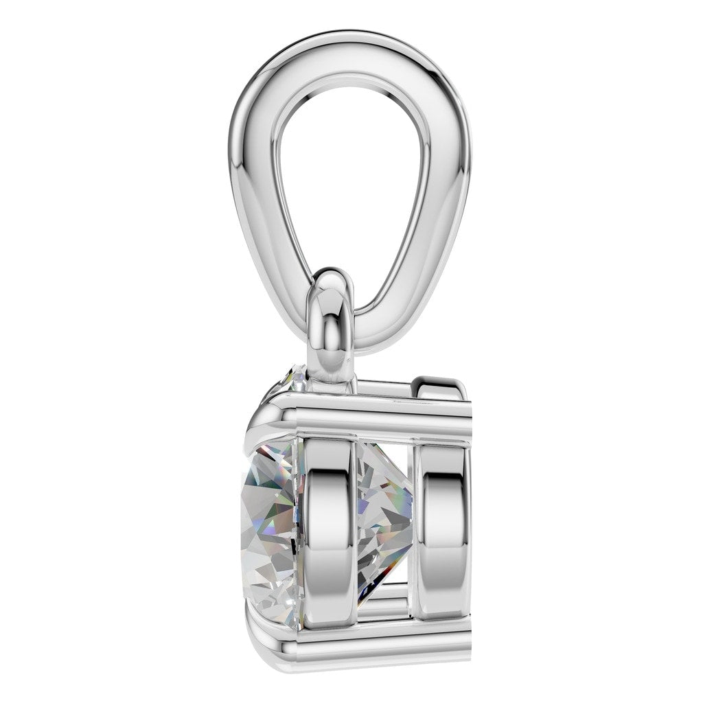 PE-1164 White Gold Pendant SET - Side View
